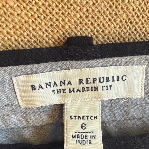 EUC Banana Republic Wool Black Dress Pants-The Martin Fit - Picture 2 of 10